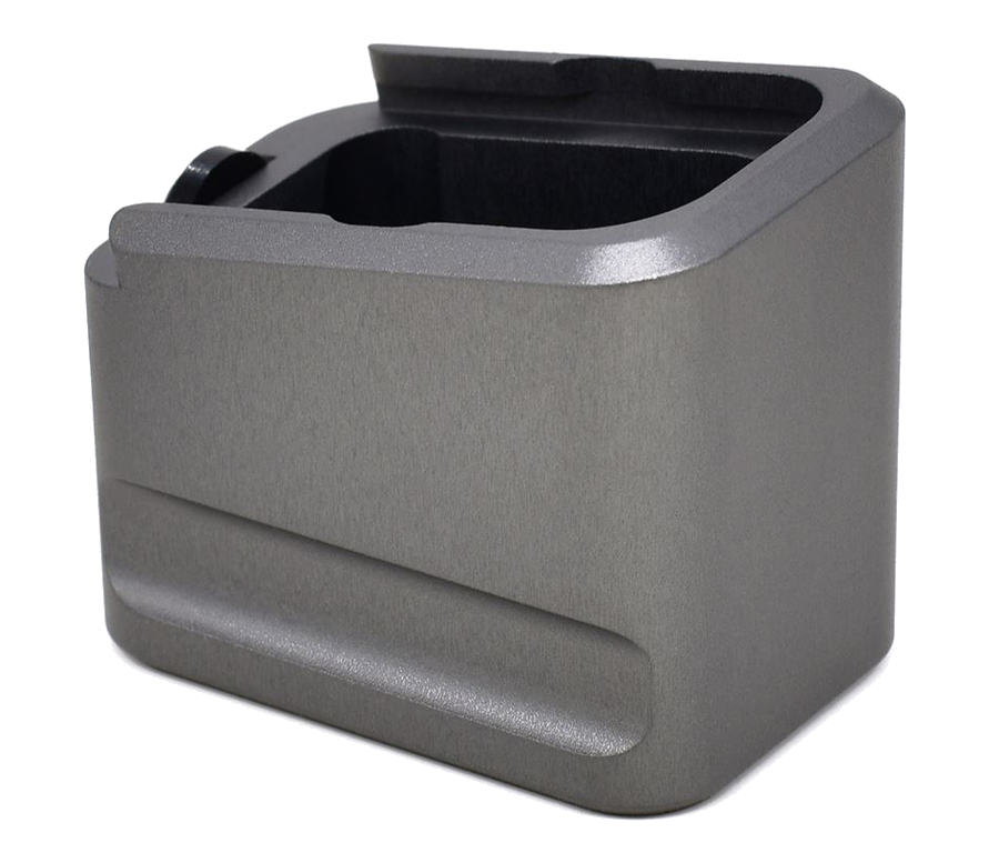 Warne Glock 17/22 Magazine Extension – +5 9mm/+4 .40 S&W, Gray