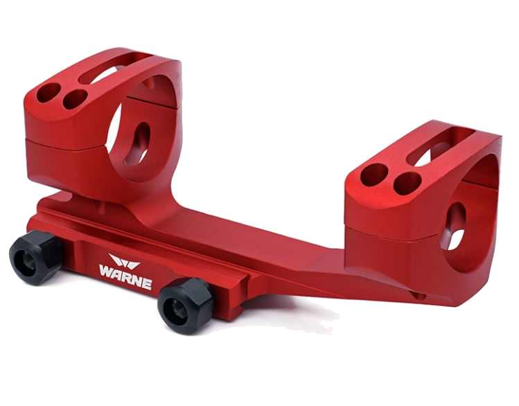 Warne Fixed MSR / Picatinny rail Optic Mount – 30mm, Red