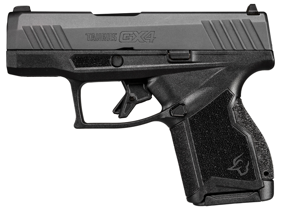 Taurus Gx4 9mm Pistol – 3.06", 10+1, Black Gas Nitride Treatment, Polymer Frame, Black Polymer, Black Serrated White Dot