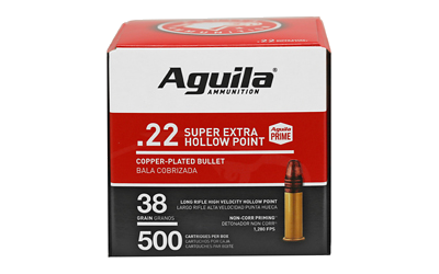 Aguila High-Vel .22 LR 38 Grain Hollow Point Ammunition – 500 Rounds