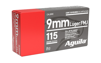 Aguila 9mm 115 Grain Full Metal Jacket Ammunition – 50 Rounds