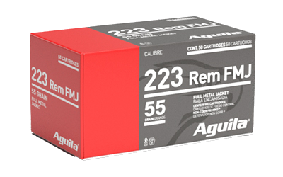 Aguila .223 Rem 55 Grain Full Metal Jacket Ammunition – 50 Rounds