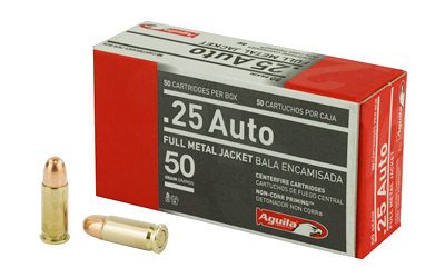 Aguila .25 ACP 50 Grain Full Metal Jacket Ammunition – 50 Rounds