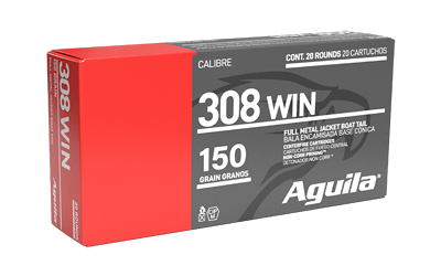 Aguila .308 Win 150 Grain Full Metal Jacket Ammunition – 20 Rounds