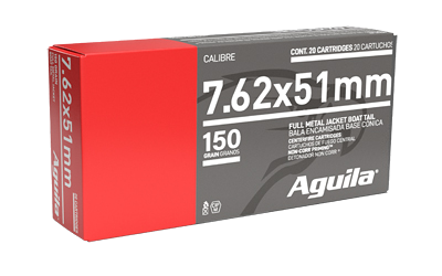 Aguila 762nato 150 Grain Full Metal Jacket Ammunition – 20 Rounds