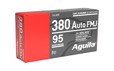 Aguila .380 ACP 95 Grain Full Metal Jacket Ammunition – 50 Rounds