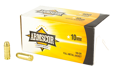 Armscor 10mm 180 Grain Full Metal Jacket Ammunition – 100 Rounds