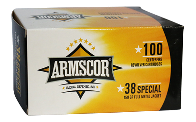 Armscor .38 Special 158 Grain Full Metal Jacket Ammunition – 100 Rounds