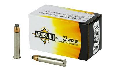 Armscor .22 Magnum 40 Grain Jacketed Hollow Point Ammunition – 50 Rounds