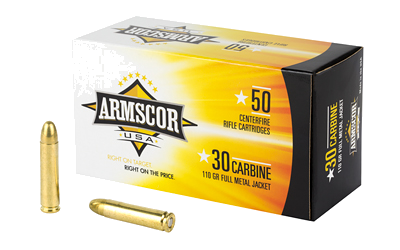 Armscor 30carb 110 Grain Full Metal Jacket Ammunition – 50 Rounds