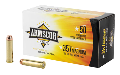 Armscor .357 Magnum 158 Grain Full Metal Jacket Ammunition – 50 Rounds