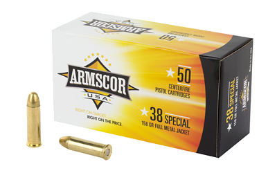 Armscor .38 Special 158 Grain Full Metal Jacket Ammunition – 50 Rounds