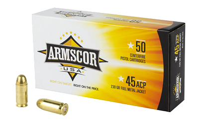 Armscor .45 ACP 230 Grain Full Metal Jacket Ammunition – 50 Rounds