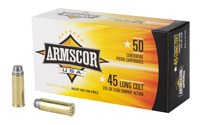 Armscor 45c .45 Colt 255 Grain Ammunition – 50 Rounds