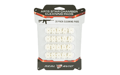 Real Avid Star Chmbr Clning Pad AR-15 20-Pack Cleaning Product