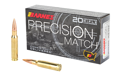 Barnes Precision Match .308 Win 175 Grain Open Tip Ammunition – 20 Rounds