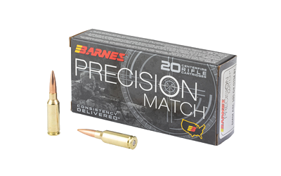 Barnes Precision Match 105 Grain OTM Ammunition – 20 Rounds