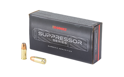 Barnes Suppressor Optimized 9mm 147 Grain Jacketed Hollow Point Ammunition – 20 Rounds