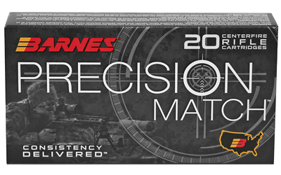 Barnes Precision Match 6.5 PRC 145 Grain Ammunition – 20 Rounds