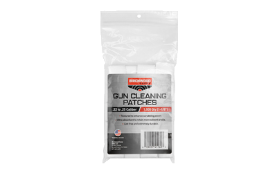 Birchwood Casey Patch 1-1/8" Square .22-.25 Calibers 1000-Pack