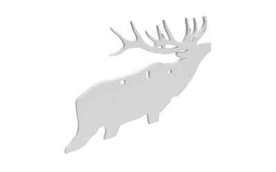 Birchwood Casey AR500 3/8" Silhouette Elk Wht