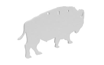 Birchwood Casey AR500 3/8" Silhouette Bison Wht