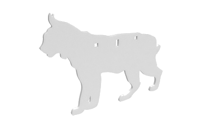 Birchwood Casey AR500 3/8" Silhouette Bobcat Wht