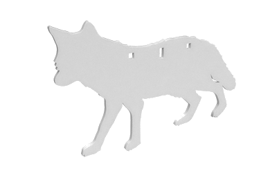 Birchwood Casey AR500 3/8" Silhouette Wht