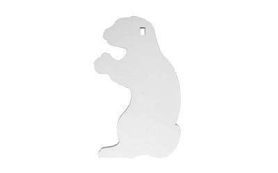 Birchwood Casey AR500 3/8" Silhouette Gopher Wht
