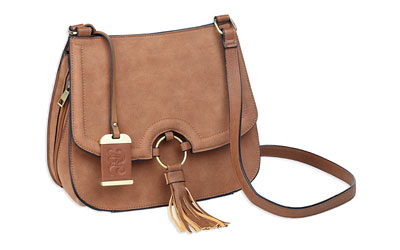 Bulldog Cases Cross Body Purse Camel Suede Holster