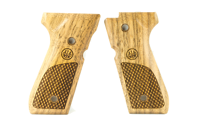 Beretta Grips 92 96 Wood Oval Chkrng Grip