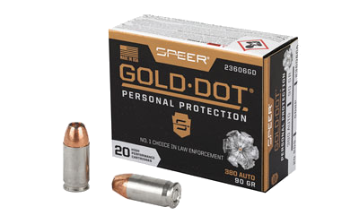 Speer Gold Dot .380 ACP 90 Grain Hollow Point Ammunition – 20 Rounds