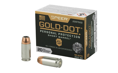 Speer Gold Dot .45 ACP 230 Grain Hollow Point Ammunition – 20 Rounds