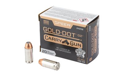 Speer Ammunition Dot Carry Gun .40 S&W 165 Grain Hollow Point Ammunition – 20 Rounds