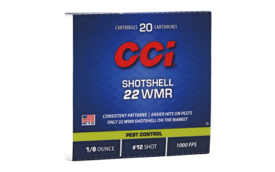 CCI Shotshell .22 Magnum 52 Grain #12 Shot Ammunition – 20 Rounds