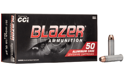 Blazer Ammunition .357 Magnum 158 Grain Jacketed Hollow Point Ammunition – 50 Rounds
