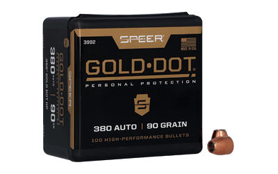 Speer Ammunition Dot .355 9mm 90 Grain Hollow Point Ammunition – 100 Rounds