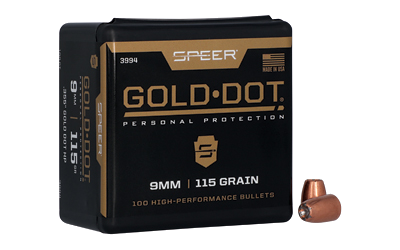 Speer Ammunition Dot .355 9mm 115 Grain Hollow Point Ammunition – 100 Rounds