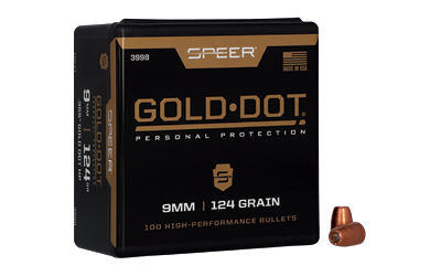 Speer Ammunition Dot .355 9mm 124 Grain Hollow Point Ammunition – 100 Rounds