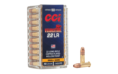 CCI Velocitor .22 LR 40 Grain Hollow Point Ammunition – 50 Rounds