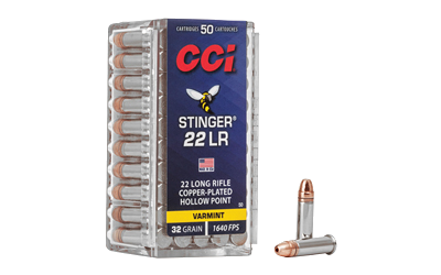 CCI "stinger" .22 LR 32 Grain Ammunition – Rounds