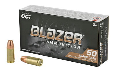 Blazer Brass 9mm 147 Grain Full Metal Jacket Ammunition – 50 Rounds