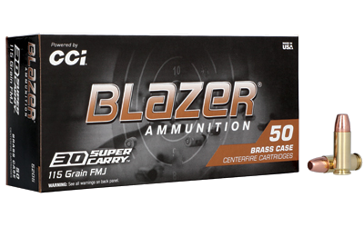 Blazer Brass 30sc 115 Grain Full Metal Jacket Ammunition – 50 Rounds