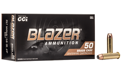 Blazer Brass .357 Magnum 158 Grain Jacketed Hollow Point Ammunition – 50 Rounds