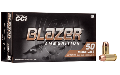 Blazer Brass .40S&W 180 Grain Full Metal Jacket Ammunition – 50 Rounds
