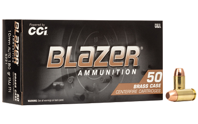 Blazer Brass 10mm 180 Grain Full Metal Jacket Ammunition – 50 Rounds