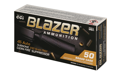 CCI Ammunition Blazer Brass .45 ACP 230 Grain TMJ Ammunition – 50 Rounds