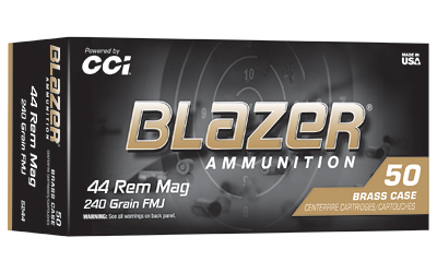 CCI Ammunition Blazer Brass .44 Magnum 240 Grain Full Metal Jacket Ammunition – 50 Rounds