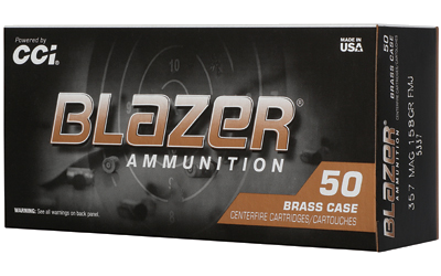 CCI Blazer Brass .357 Magnum 158 Grain Full Metal Jacket Ammunition – 50 Rounds