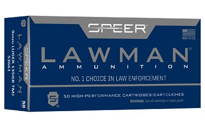 Speer Ammunition Lawman 9mm 135 Grain TMJ Ammunition – 50 Rounds